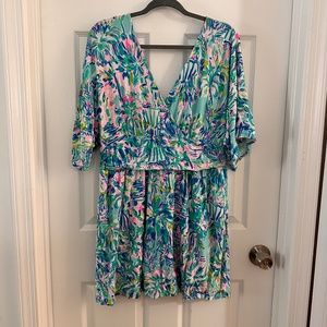 Lilly Pulitzer® Parigi Skort Romper XL Blue Ibiza Cabana Cocktail